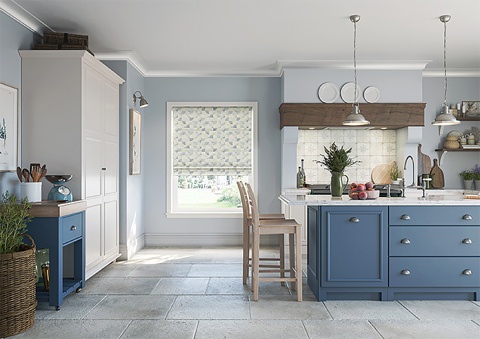 Mosaic Tile, Denim - Twist&Fit Roman Blind - Image 8